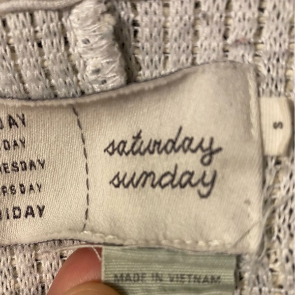 Anthropologie Saturday Sunday 3/4 Cuffed Sleeve Top Women’s Sz Small - Picture 15 of 15